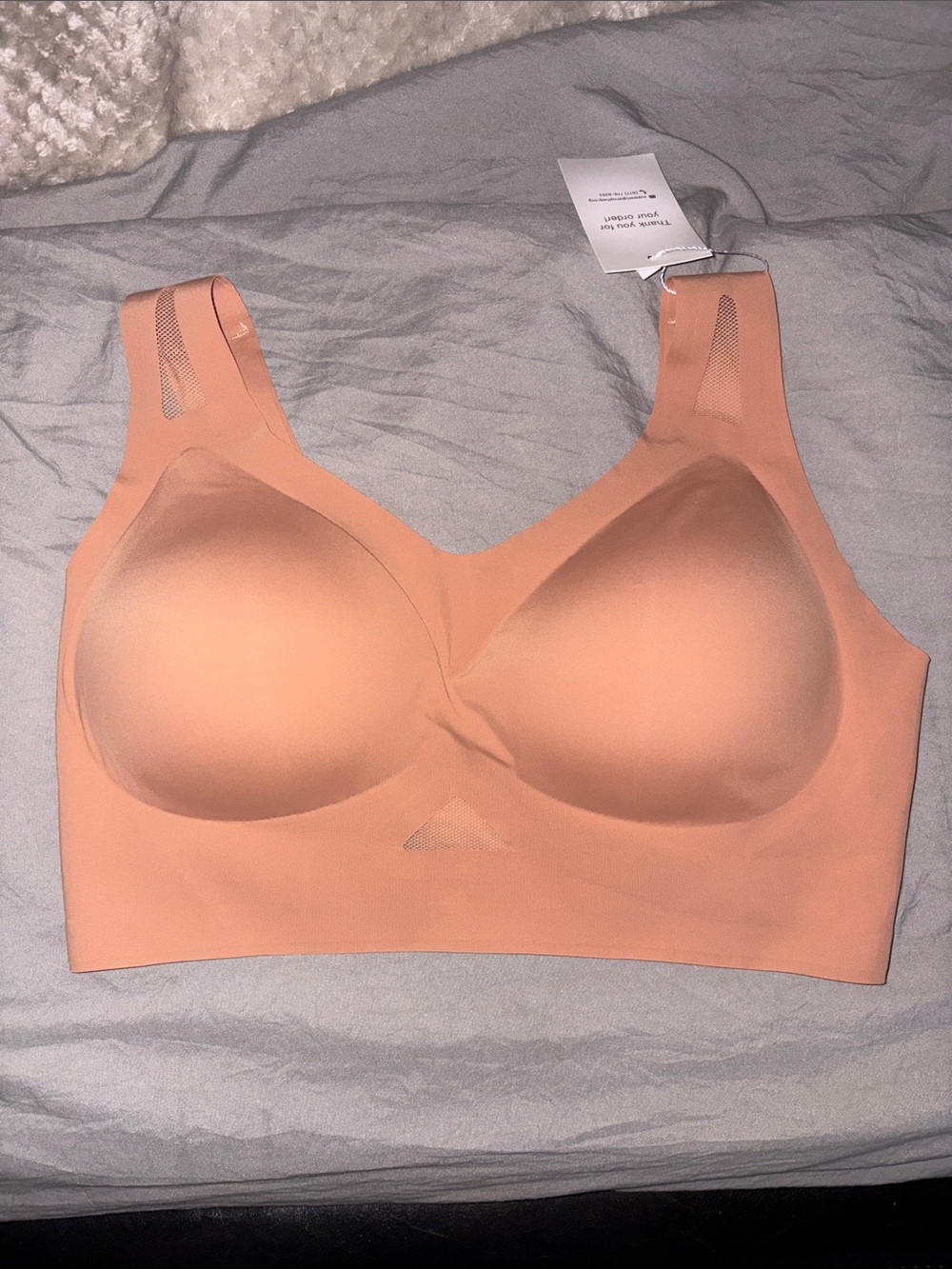 Seamless Sculpting Wireless Bra - Peach